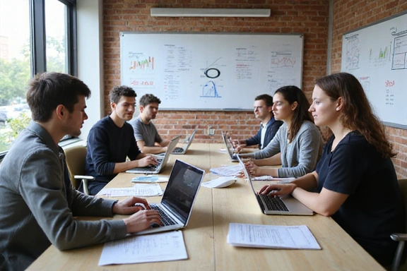 Équipe de MoneyGuard Academy travaillant ensemble dans un espace de coworking moderne